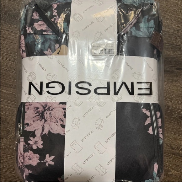 Empsign laptop backpack with USB port - dimensions in photos FLORAL pattern - Picture 2 of 7